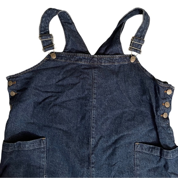 White stuff FRONT POCKET DENIM OVERALL MINI DRESS WOMEN'S SIZE 20 England​ - Picture 9 of 14